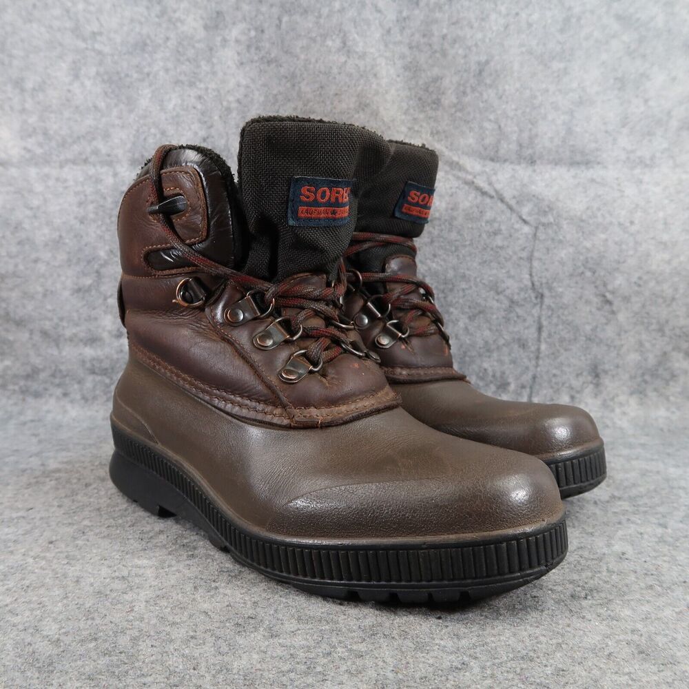 Sorel Shoes Womens 7 Boot Winter Snow Vintage Kaufman Leather Lace Up Lined Warm